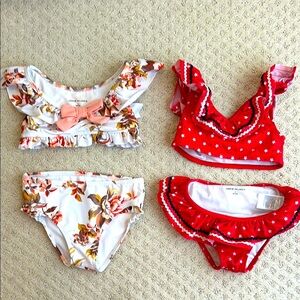 Janie and Jack Floral and Star Print Bikinis